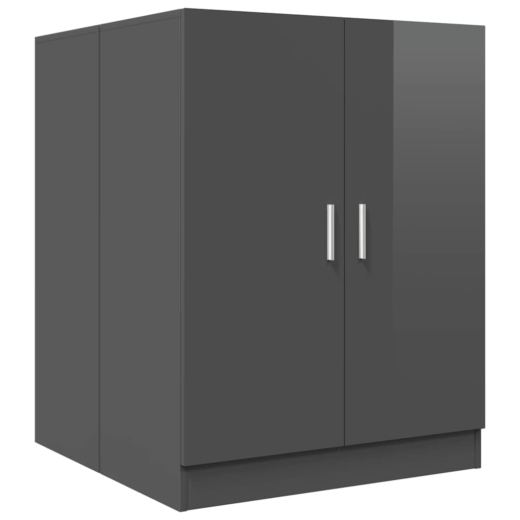 Waschmaschinenschrank Hochglanz-Grau 71x71,5x91,5 cm