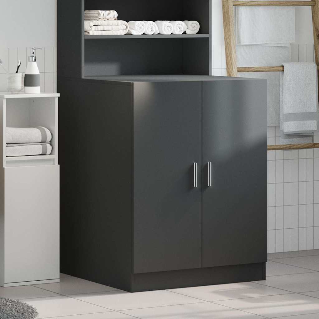Waschmaschinenschrank Hochglanz-Grau 71x71,5x91,5 cm