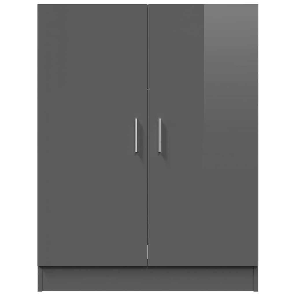 Waschmaschinenschrank Hochglanz-Grau 71x71,5x91,5 cm