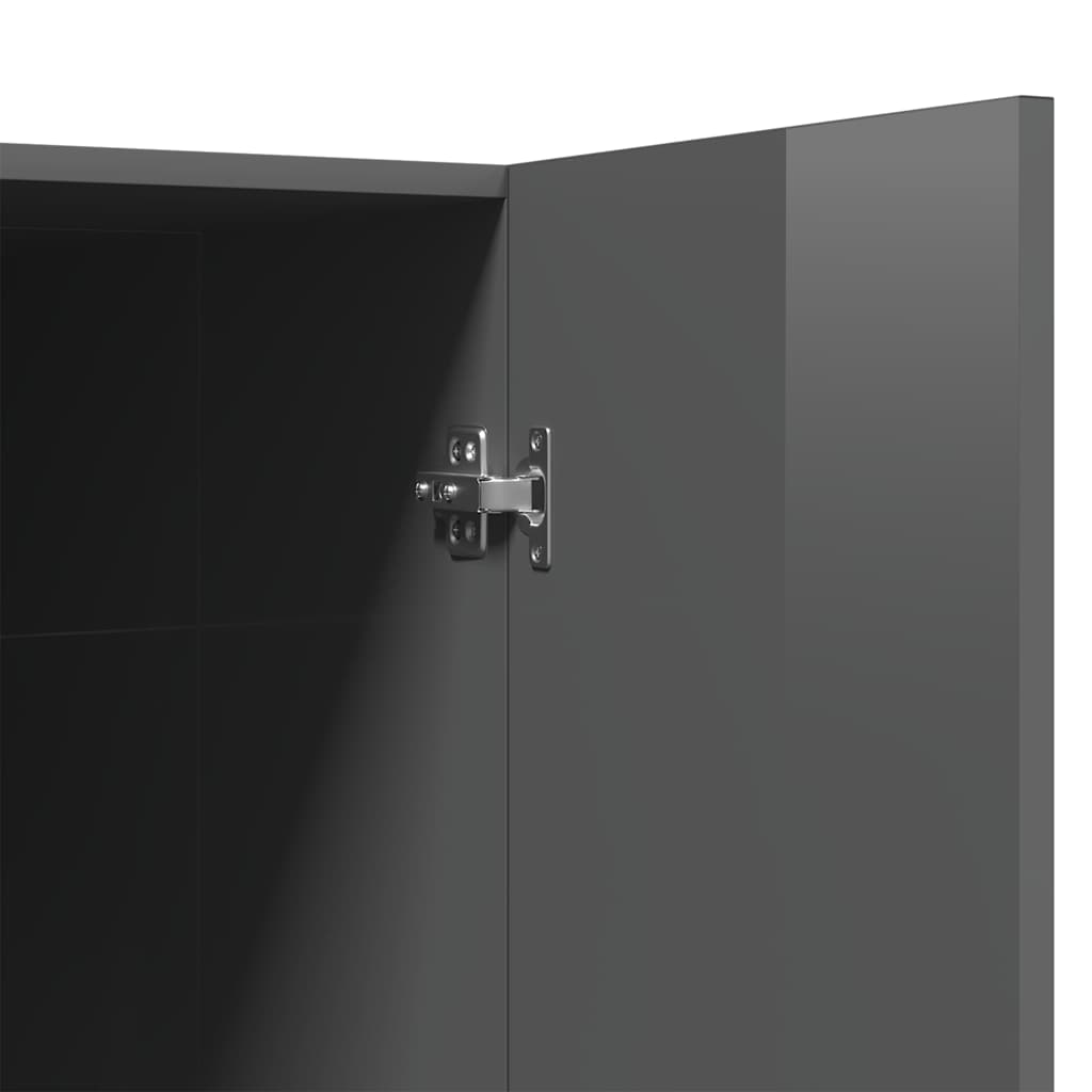 Waschmaschinenschrank Hochglanz-Grau 71x71,5x91,5 cm