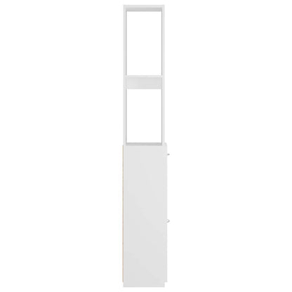 Badschrank Weiß 25x26,5x170 cm Holzwerkstoff