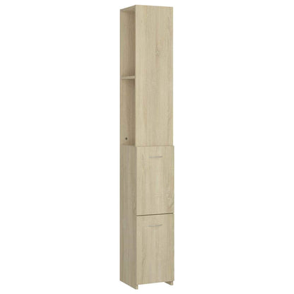 Badschrank Sonoma-Eiche 25x26,5x170 cm Holzwerkstoff