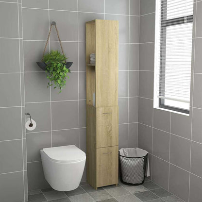 Badschrank Sonoma-Eiche 25x26,5x170 cm Holzwerkstoff