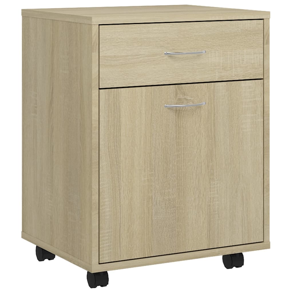 Armoire roulante chêne Sonoma 45x38x54 cm matériau bois