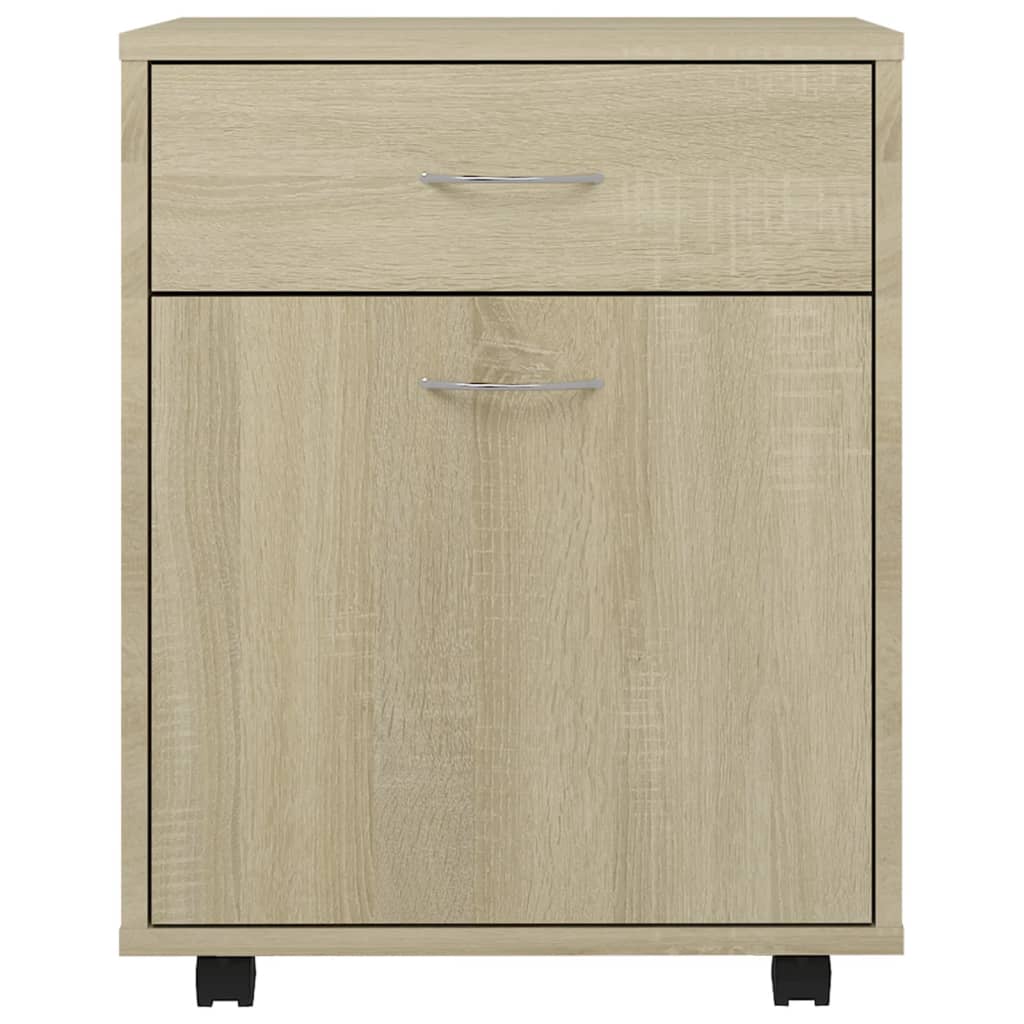 Armoire roulante chêne Sonoma 45x38x54 cm matériau bois