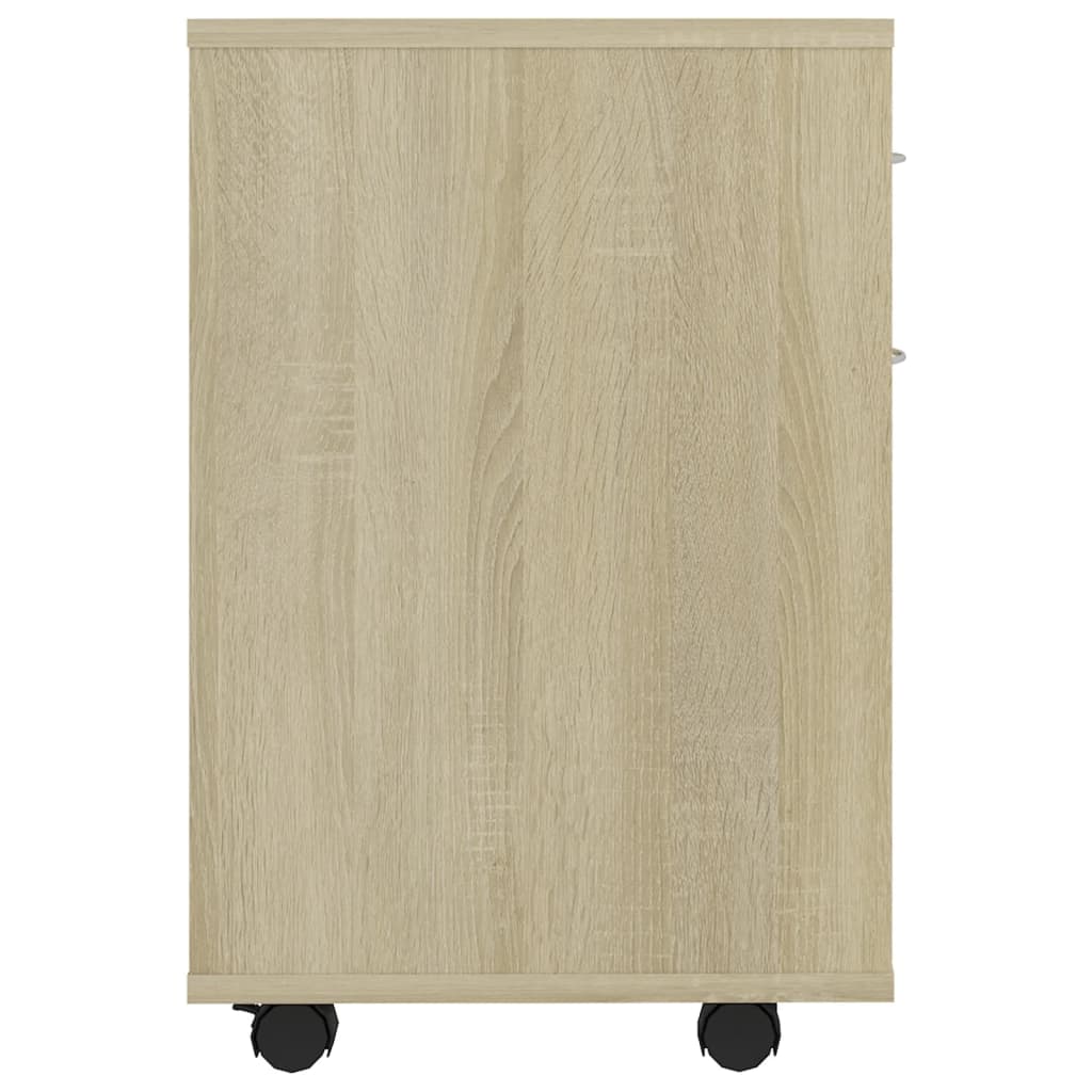 Armoire roulante chêne Sonoma 45x38x54 cm matériau bois