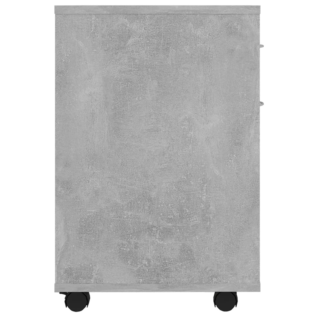 Rolling Cabinet Concrete Grey 45x38x54 cm Wood Material