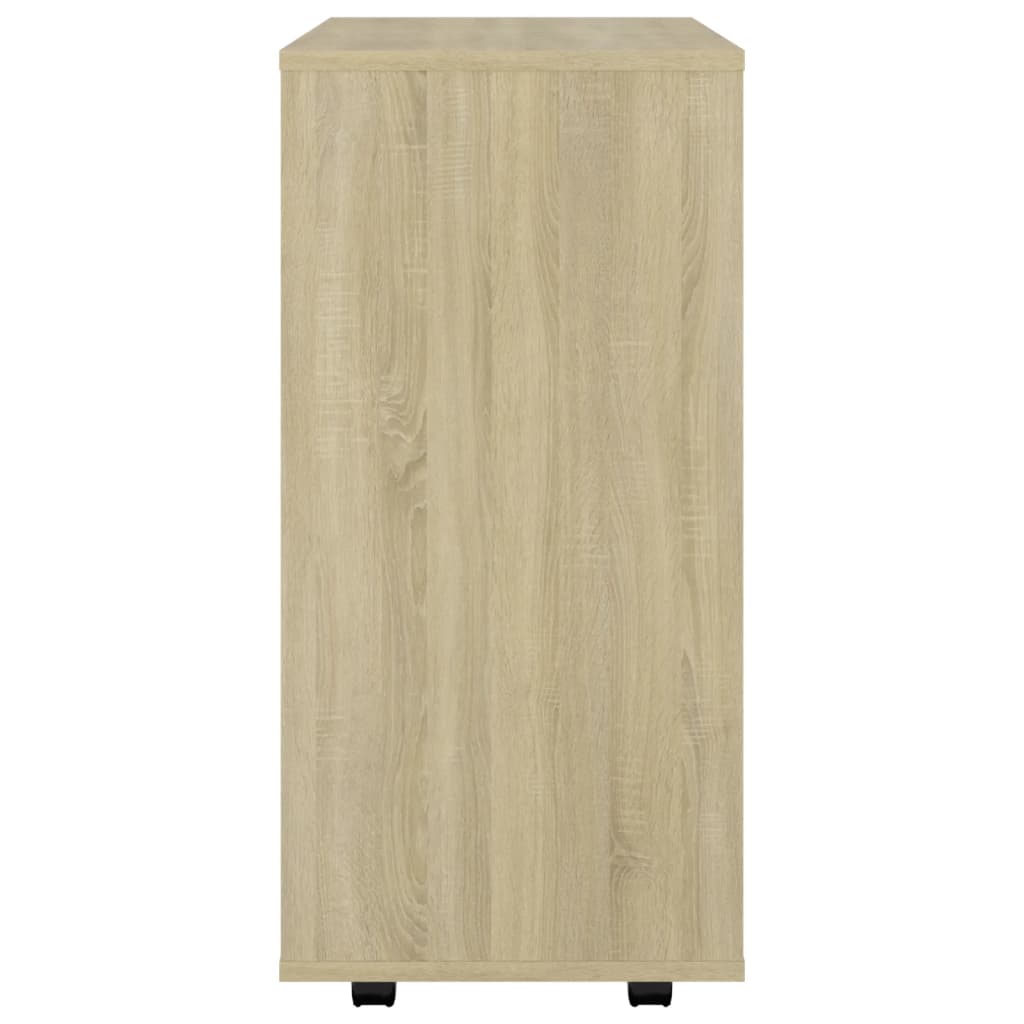 Armoire roulante chêne Sonoma 60x35x75 cm matériau bois