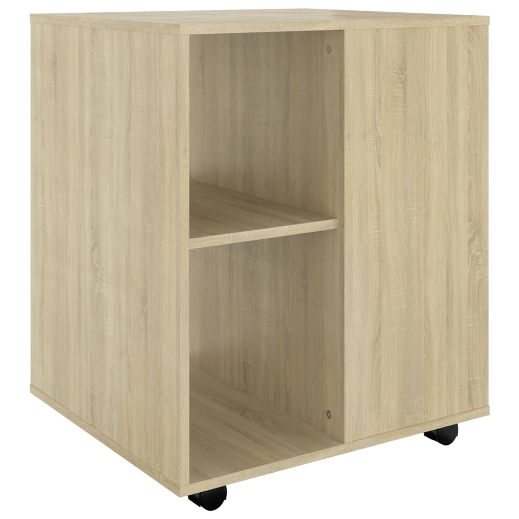 Armoire roulante chêne Sonoma 60x53x72 cm matériau bois