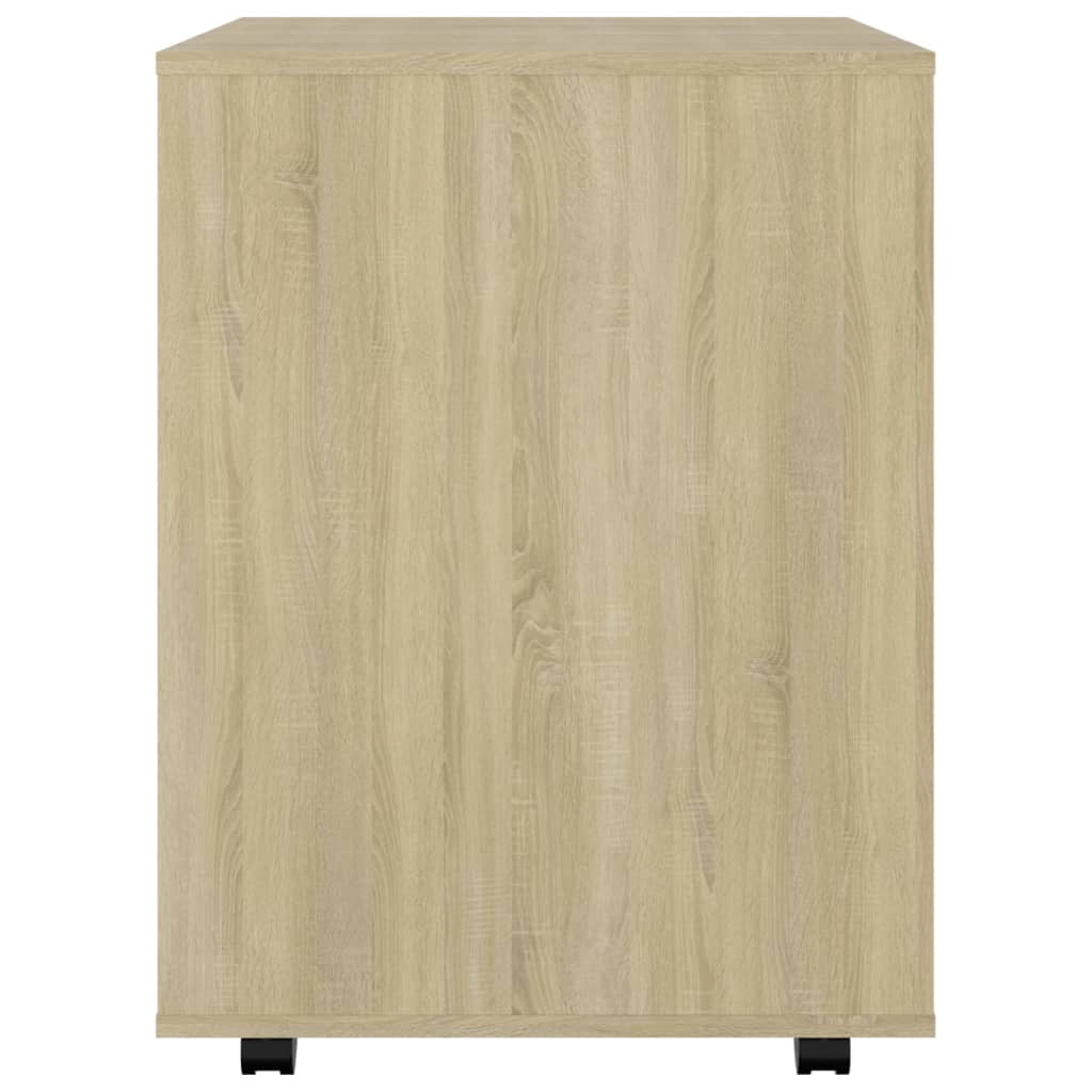 Armoire roulante chêne Sonoma 60x53x72 cm matériau bois