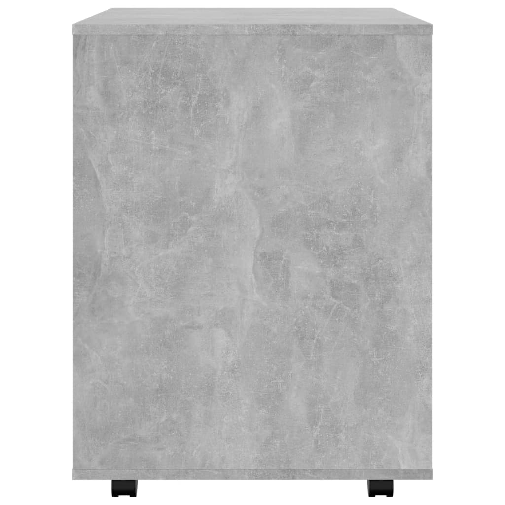 Armoire roulante gris béton 60x53x72 cm en bois