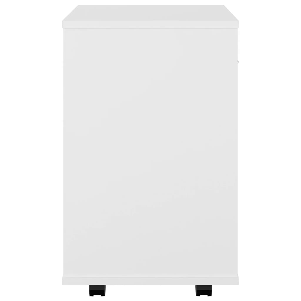 Armoire roulante blanche 46x36x59 cm en bois