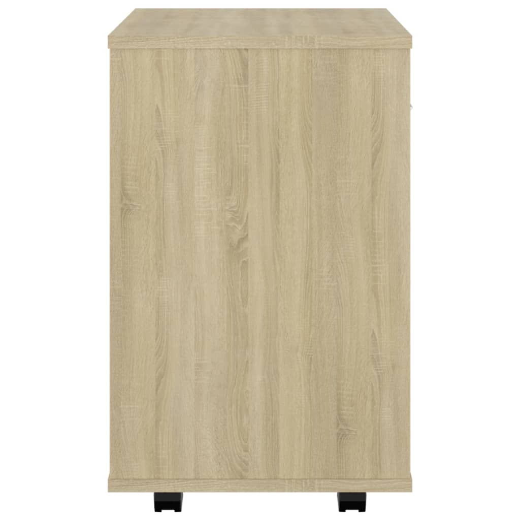Armoire roulante chêne Sonoma 46x36x59 cm matériau bois