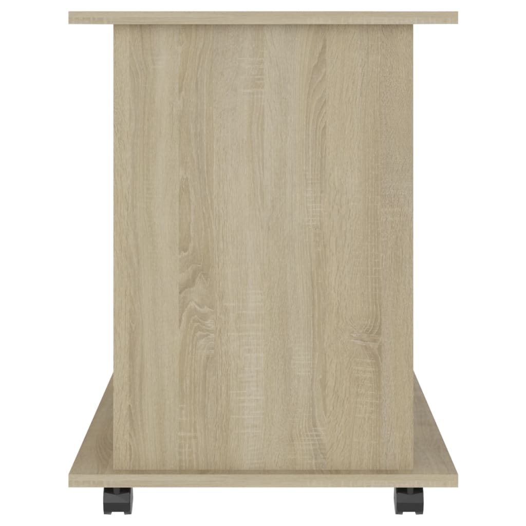 Armoire roulante chêne Sonoma 60x45x60 cm matériau bois