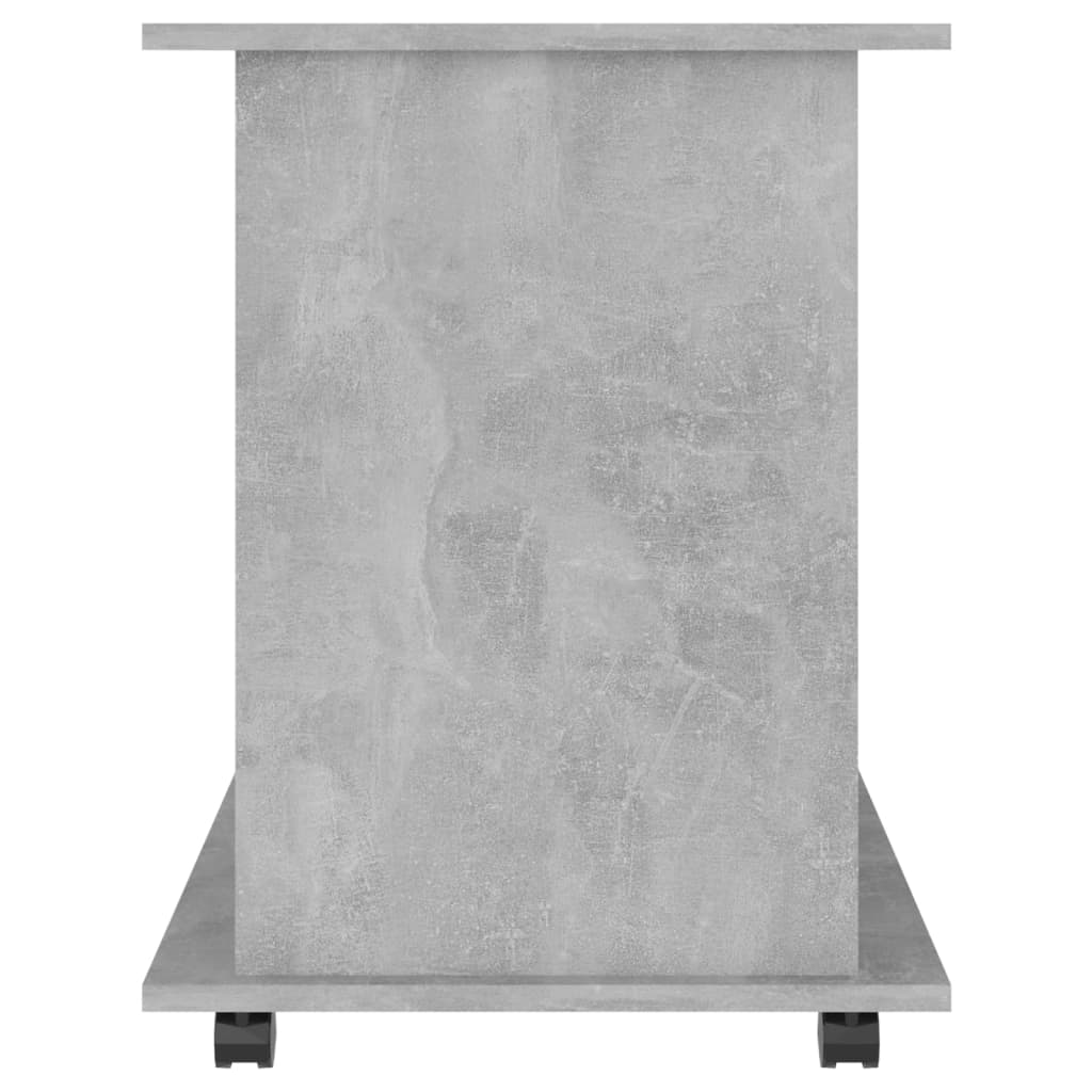 Rolling Cabinet Concrete Grey 60x45x60 cm Wood Material