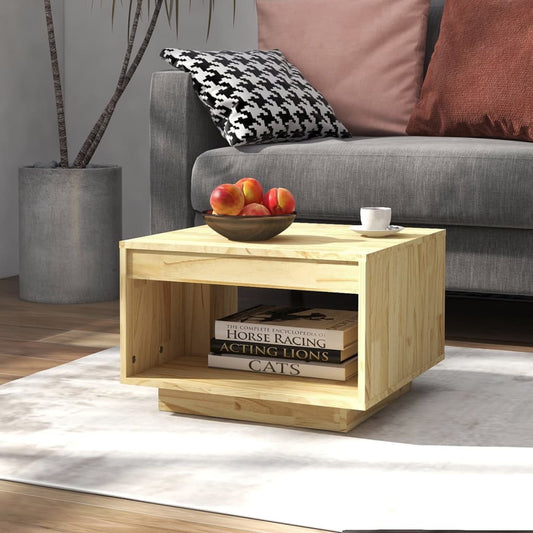 Table basse 50x50x33,5 cm en bois de pin massif