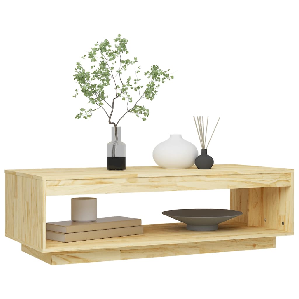 Table basse 110x50x33,5 cm en bois de pin massif