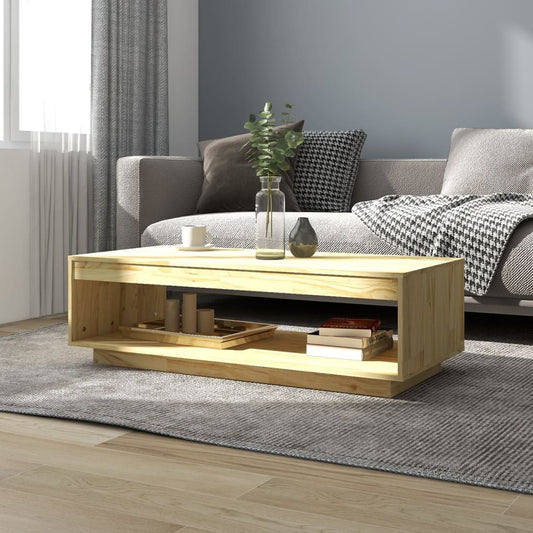 Table basse 110x50x33,5 cm en bois de pin massif