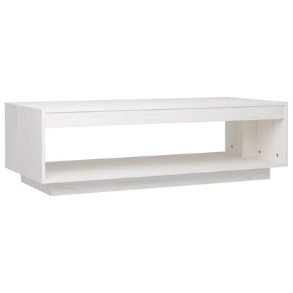Couchtisch Weiß 110x50x33,5 cm Massivholz Kiefer
