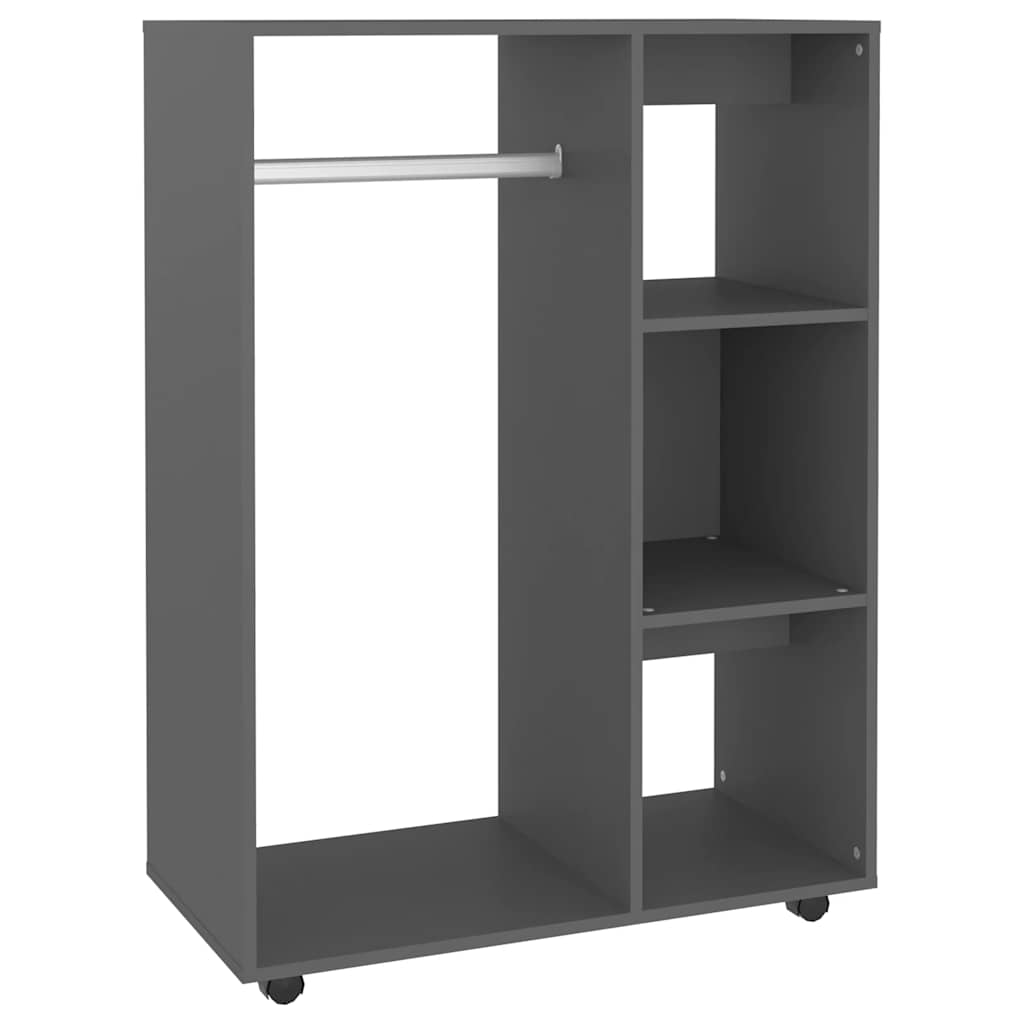 Kleiderschrank Grau 80x40x110 cm Holzwerkstoff