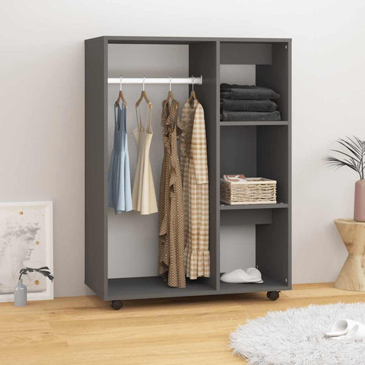Kleiderschrank Grau 80x40x110 cm Holzwerkstoff