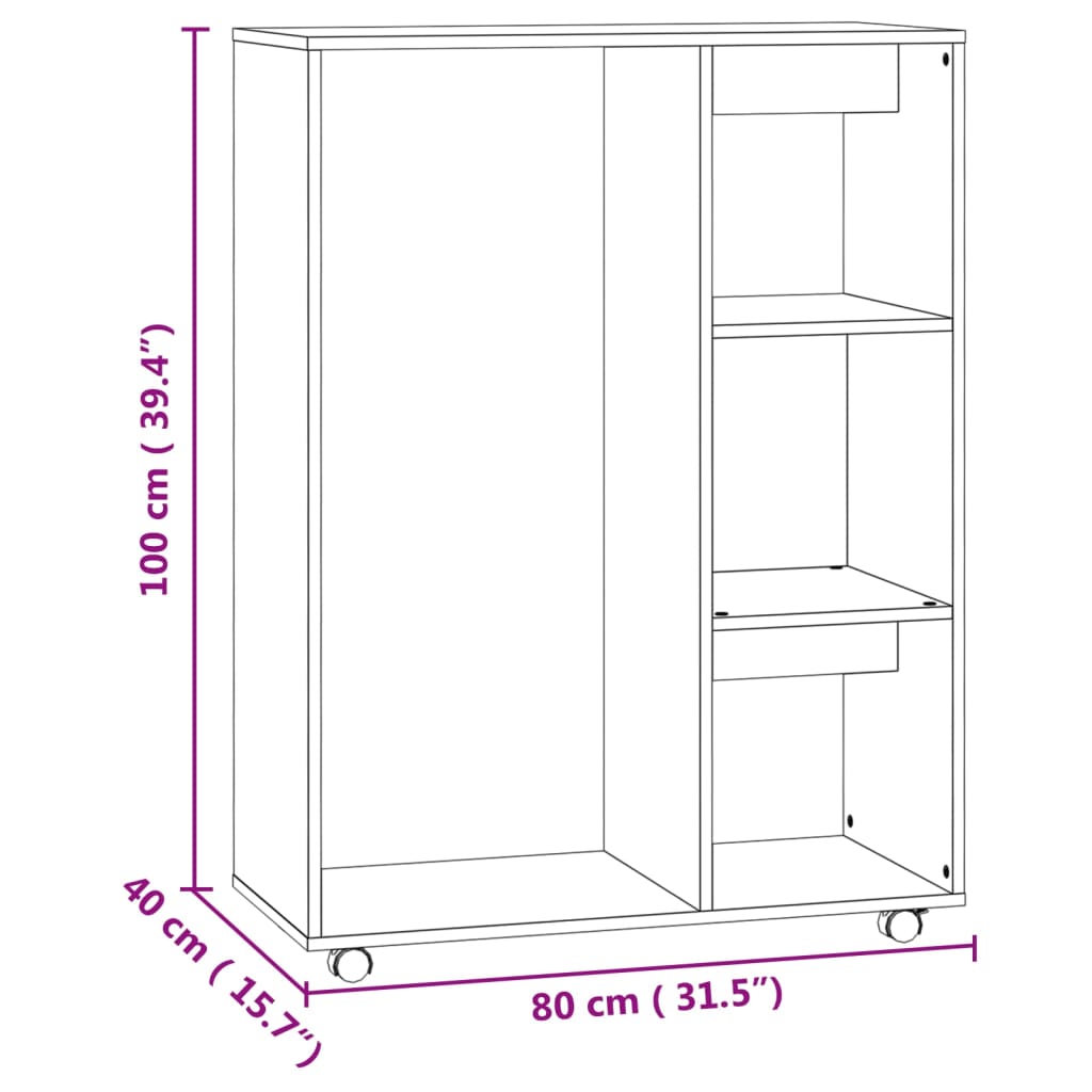 Armoire chêne Sonoma 80x40x110 cm matériau bois