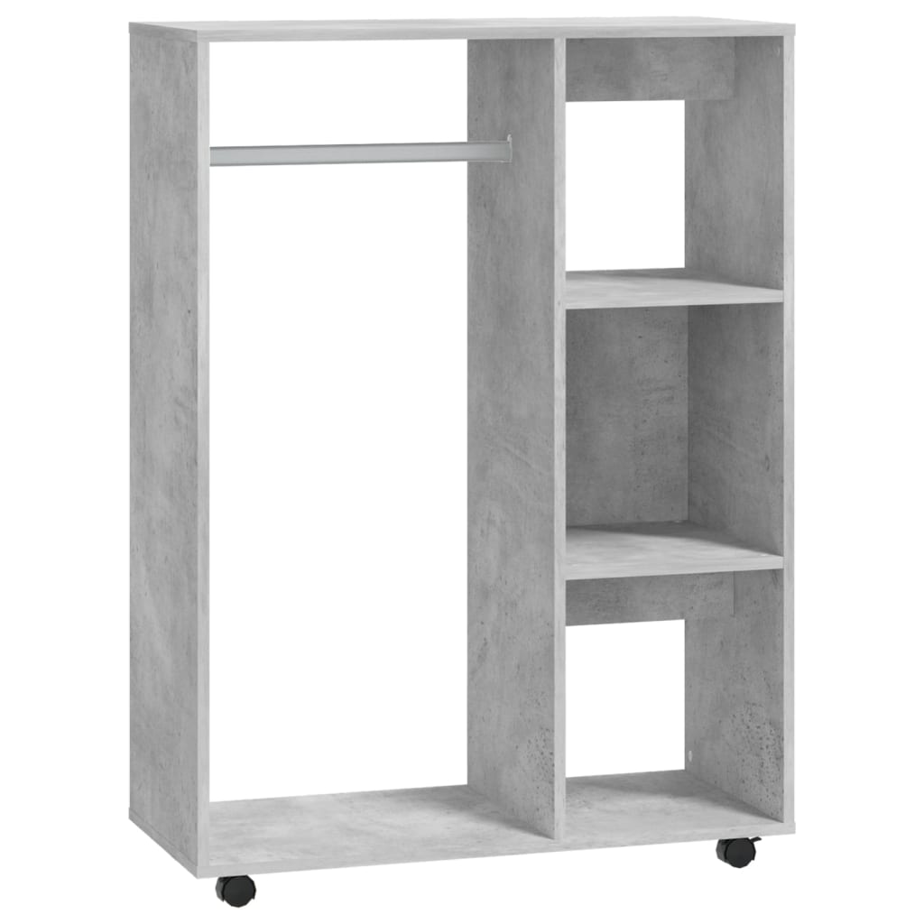 Kleiderschrank Betongrau 80x40x110 cm Holzwerkstoff