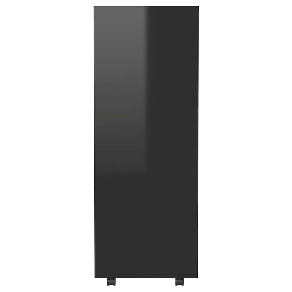 Kleiderschrank Hochglanz-Schwarz 80x40x110 cm Holzwerkstoff
