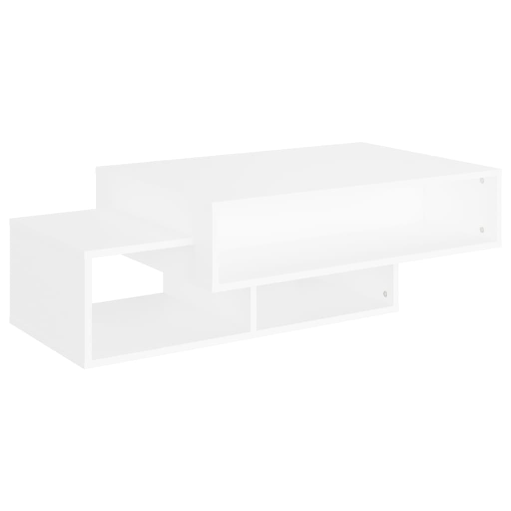 Table basse blanche 105x55x32 cm en bois