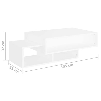 Couchtisch Weiß 105x55x32 cm Holzwerkstoff