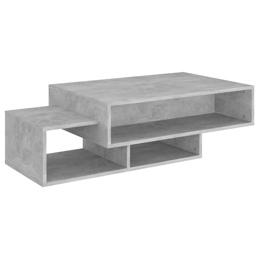 Table basse gris béton 105x55x32 cm en bois