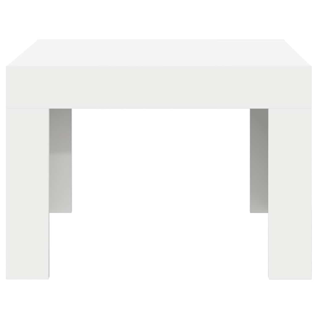 Table basse blanche 50x50x35 cm en bois