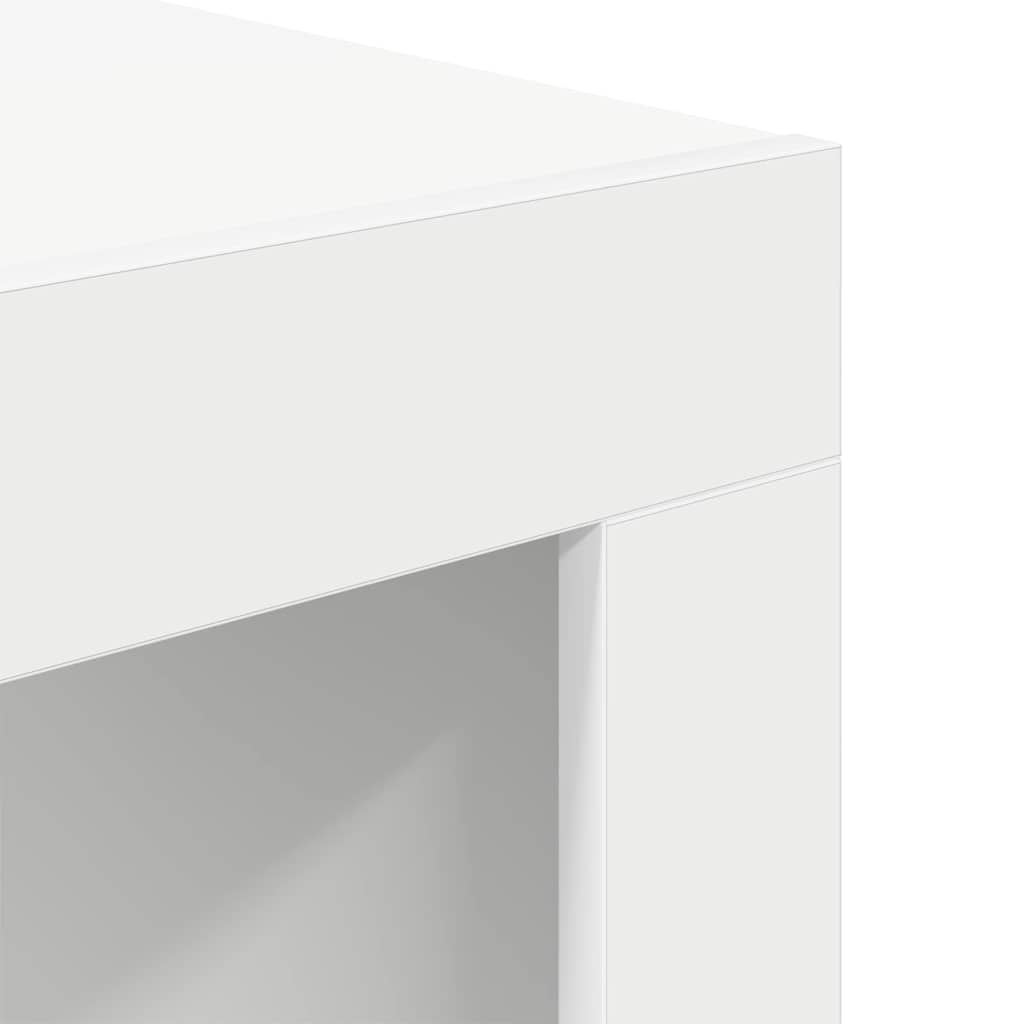 Table basse blanche 50x50x35 cm en bois