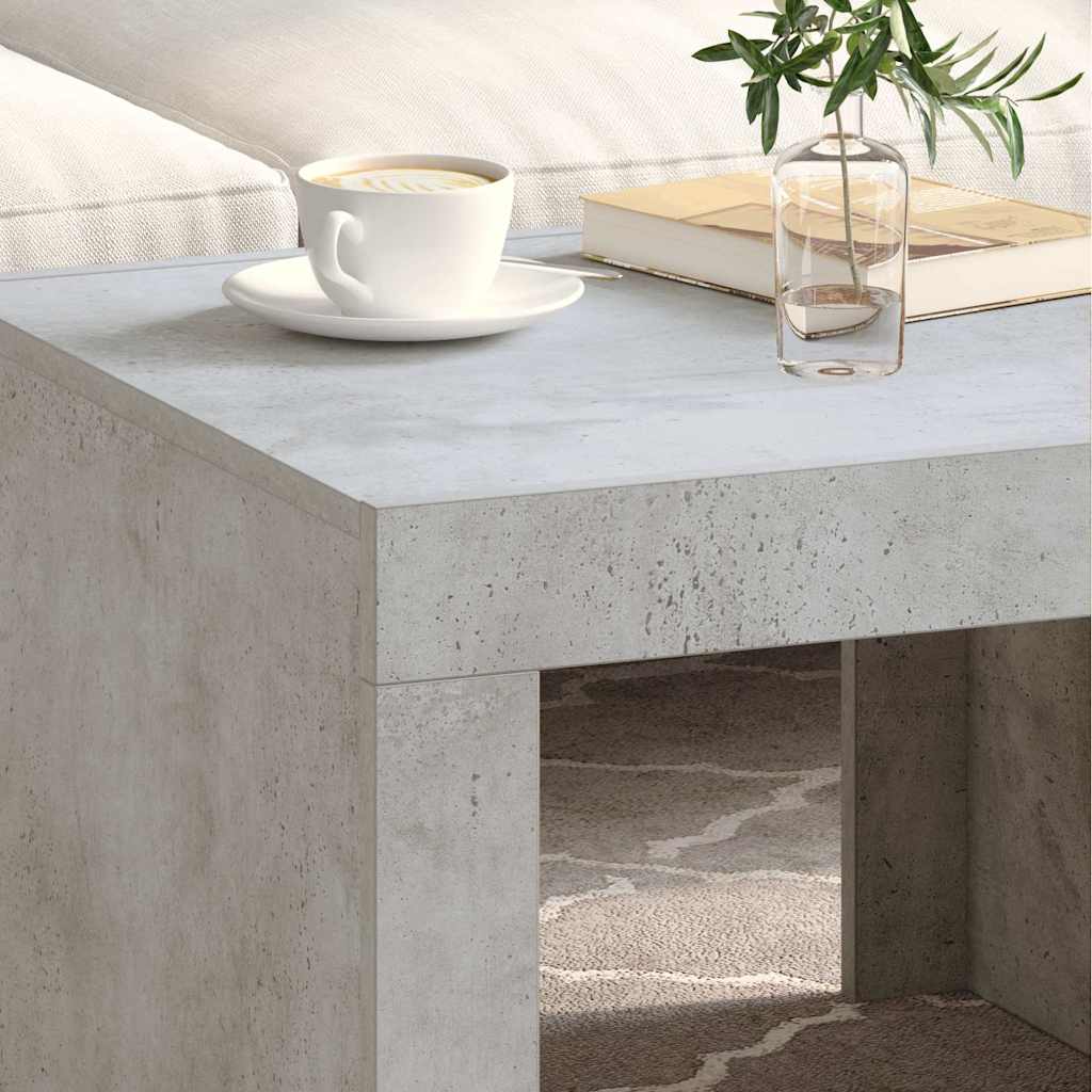 Couchtisch Betongrau 50x50x35 cm Holzwerkstoff