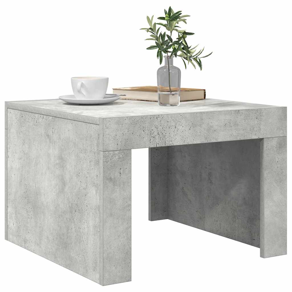 Couchtisch Betongrau 50x50x35 cm Holzwerkstoff