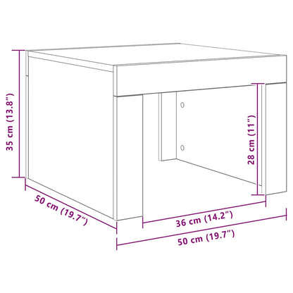 Couchtisch Betongrau 50x50x35 cm Holzwerkstoff