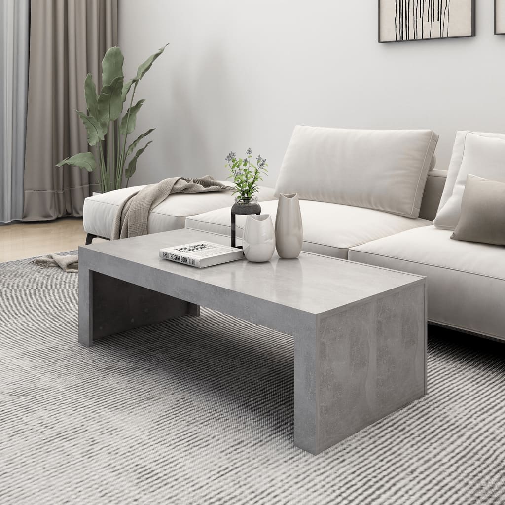 Couchtisch Betongrau 110x50x35 cm Holzwerkstoff