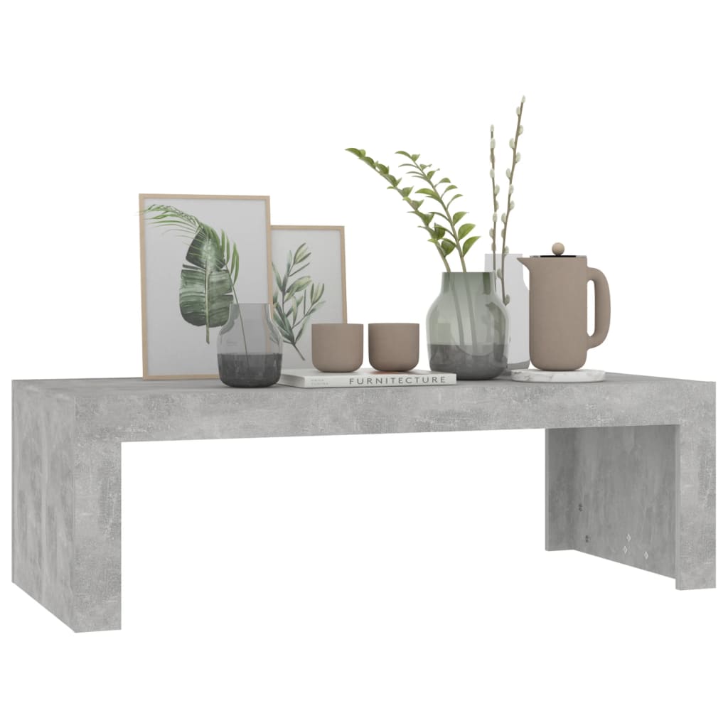 Couchtisch Betongrau 110x50x35 cm Holzwerkstoff