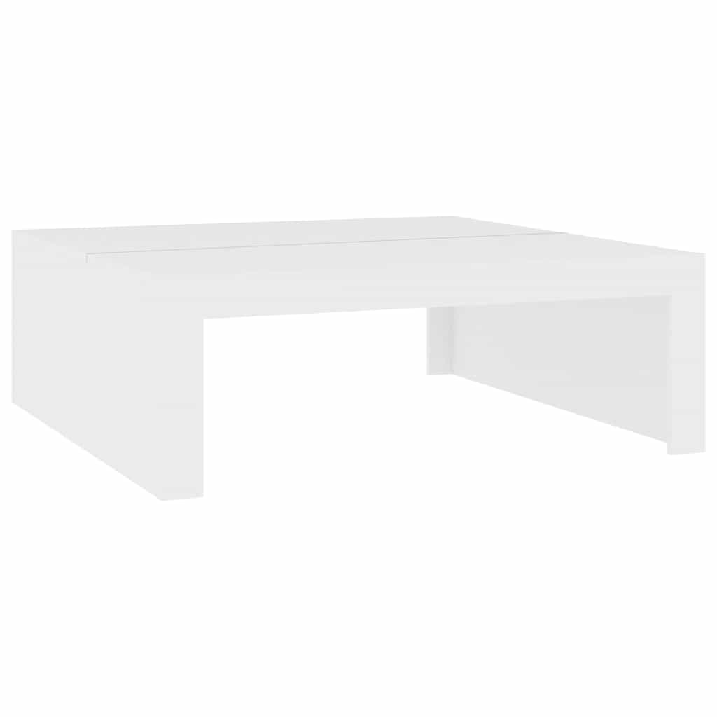 Table basse blanche 100x100x35 cm en bois