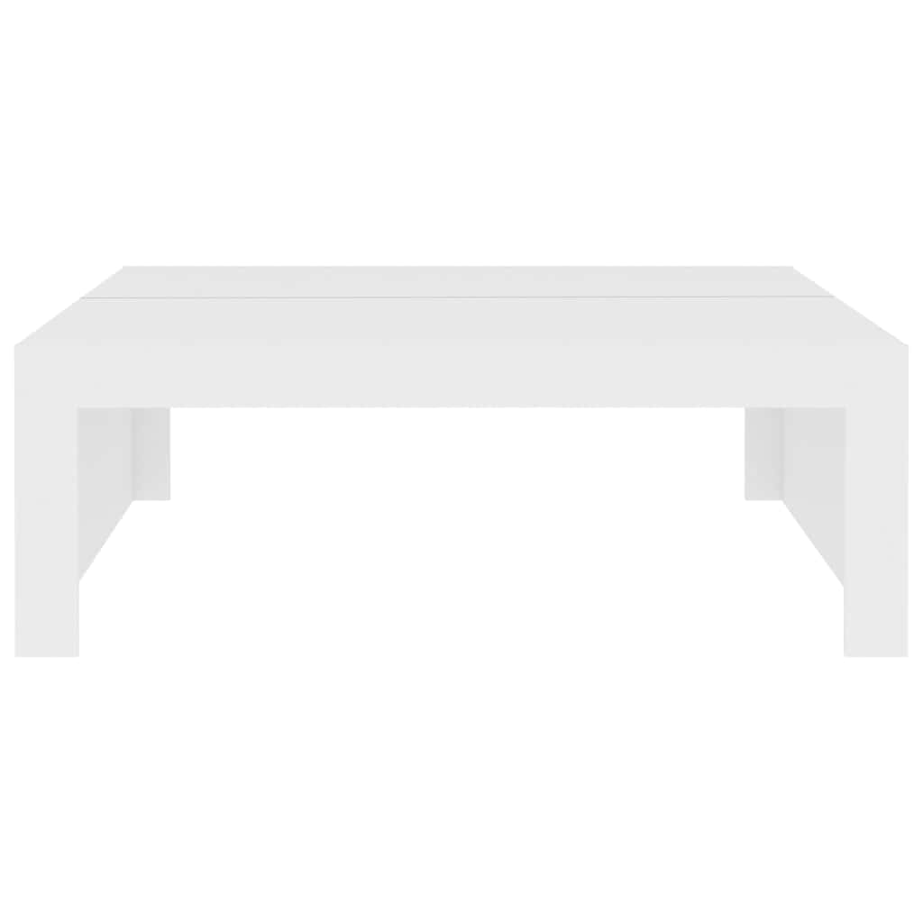Table basse blanche 100x100x35 cm en bois
