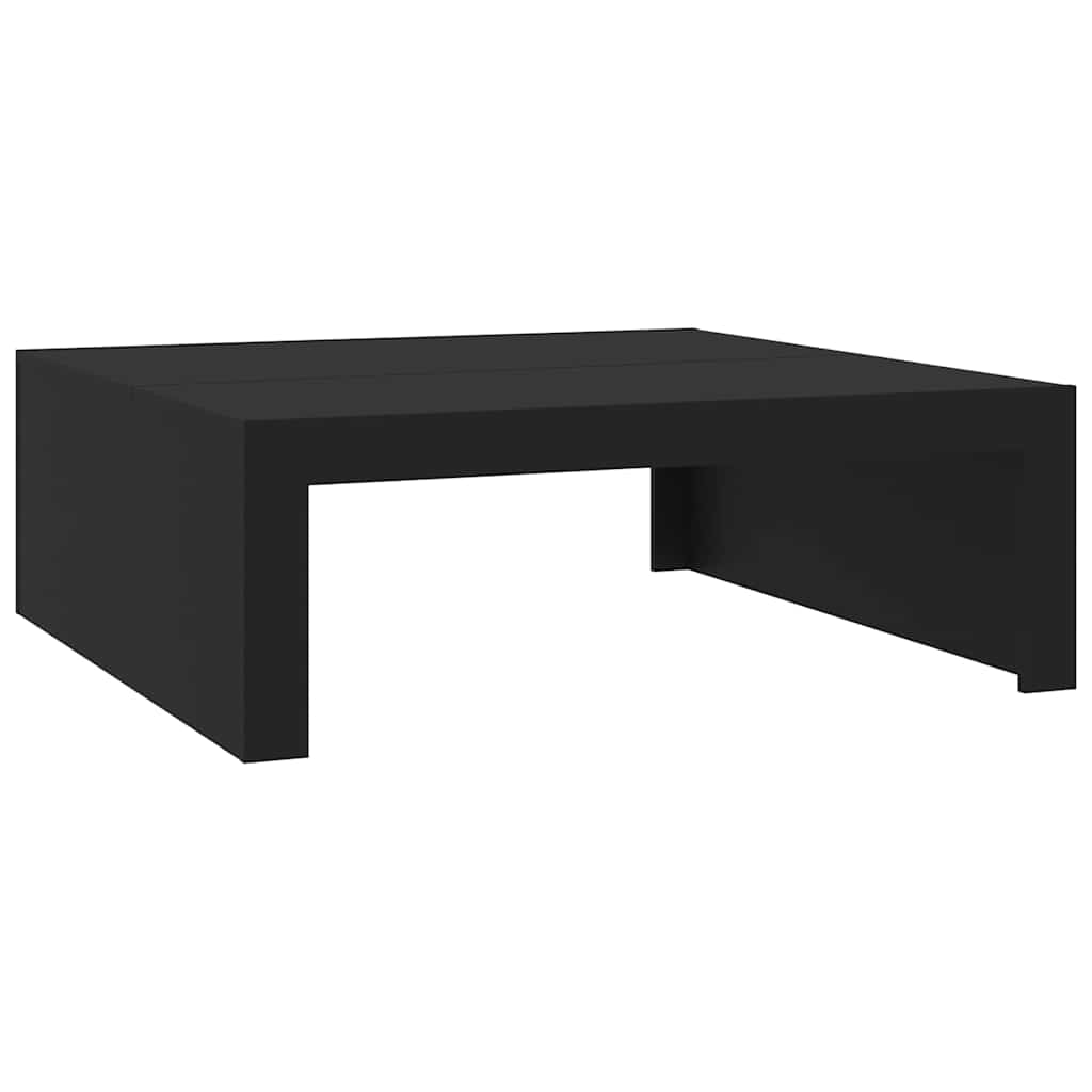 Coffee Table Black 100x100x35 cm Wood Material