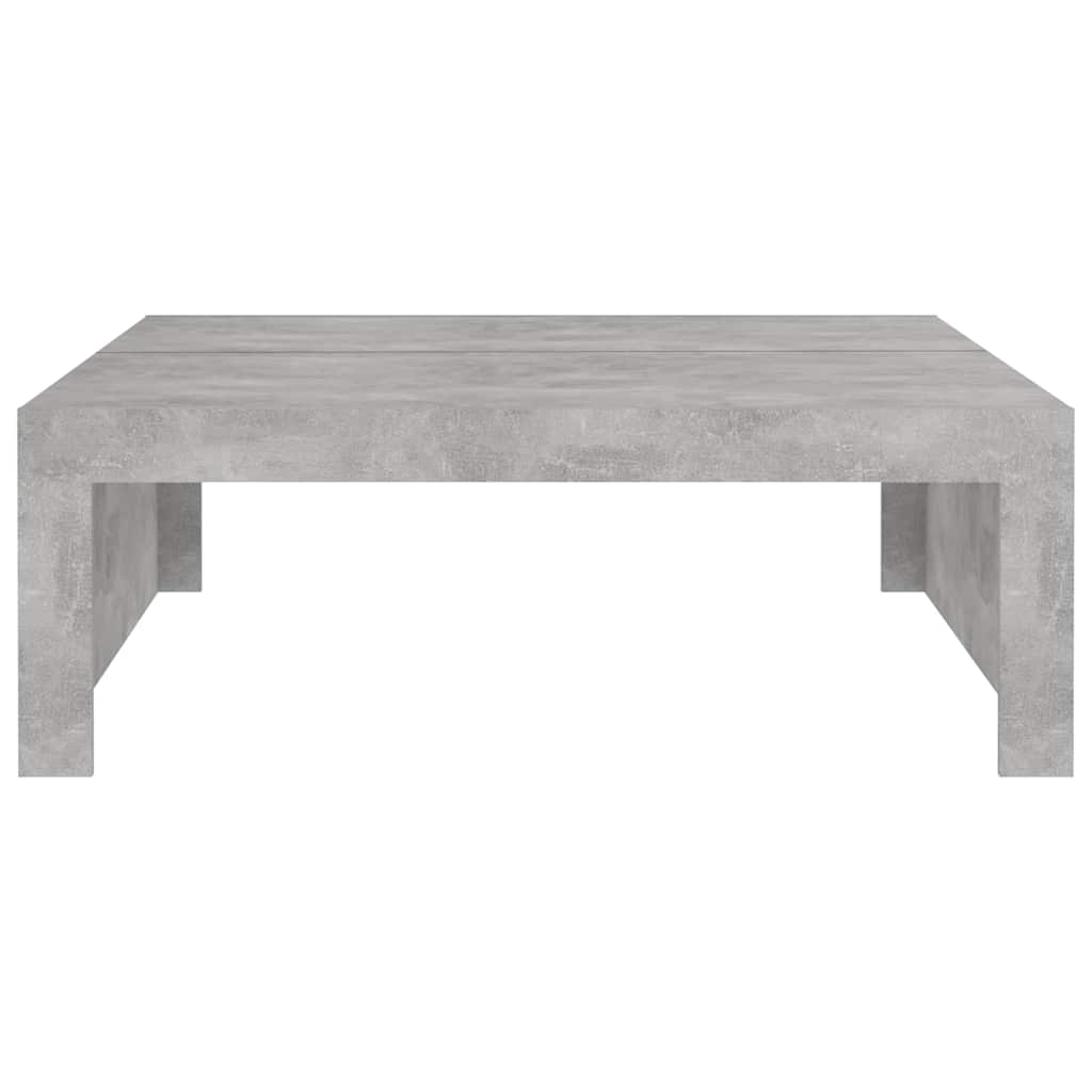 Table basse gris béton 100x100x35 cm en bois