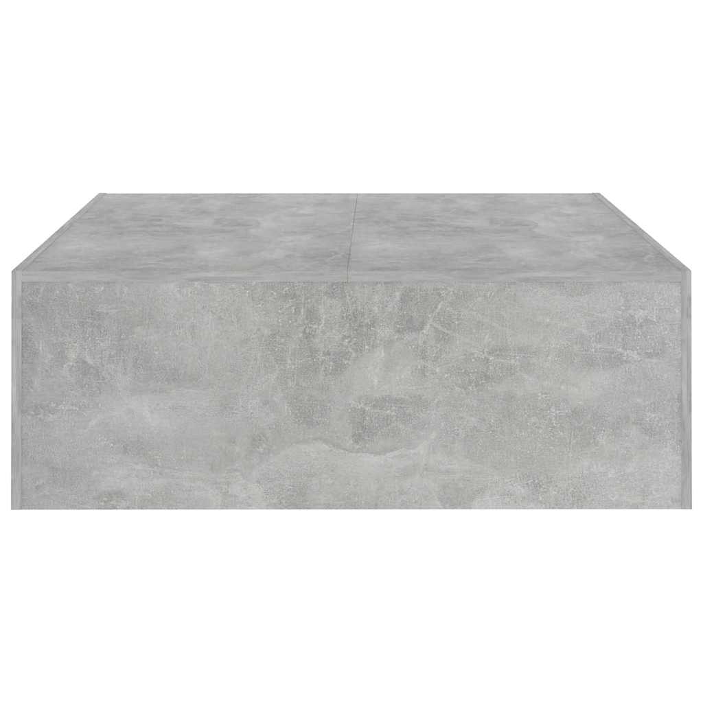 Table basse gris béton 100x100x35 cm en bois