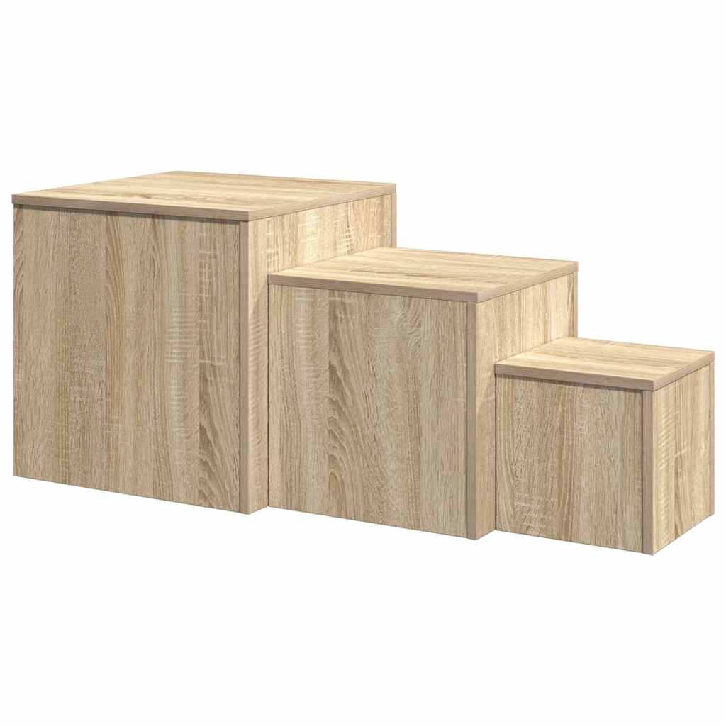 Beistelltische 3 Stk. Sonoma-Eiche Holzwerkstoff