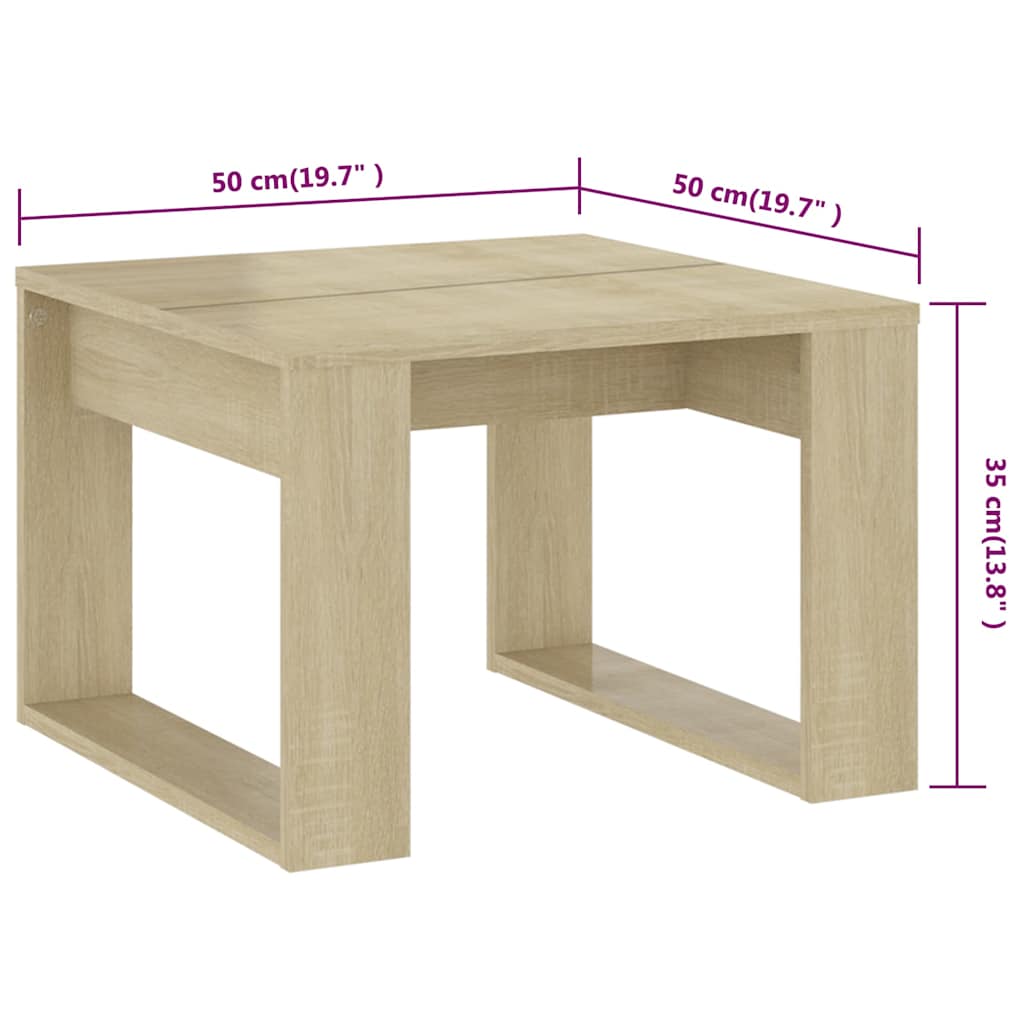 Beistelltisch Sonoma-Eiche 50x50x35 cm Holzwerkstoff