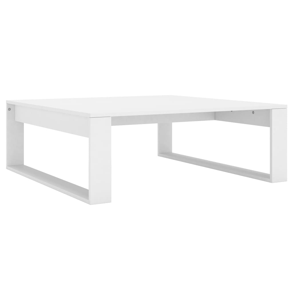 Table basse blanche 100x100x35 cm en bois