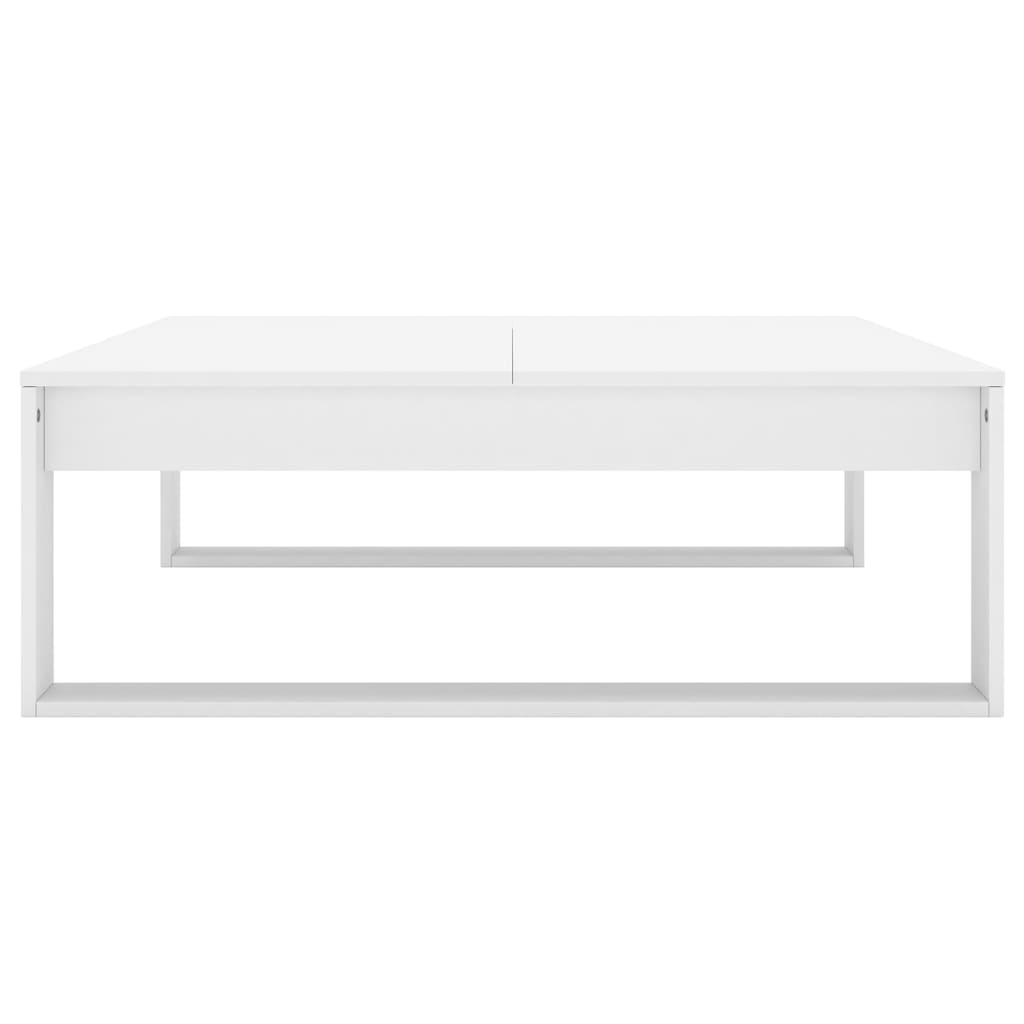 Table basse blanche 100x100x35 cm en bois