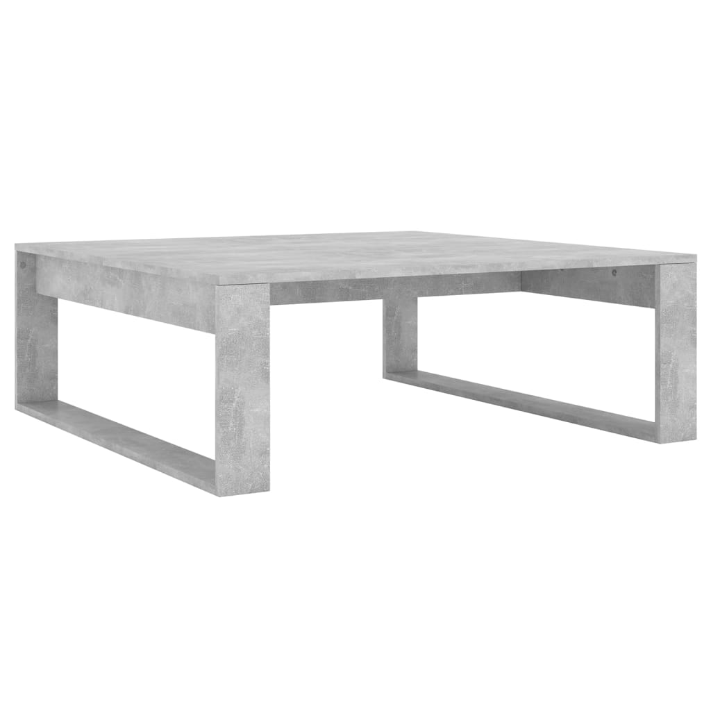 Table basse gris béton 100x100x35 cm en bois