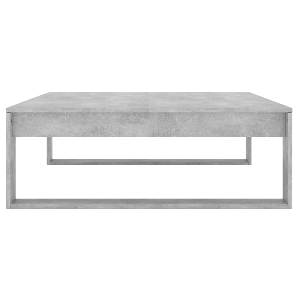 Table basse gris béton 100x100x35 cm en bois