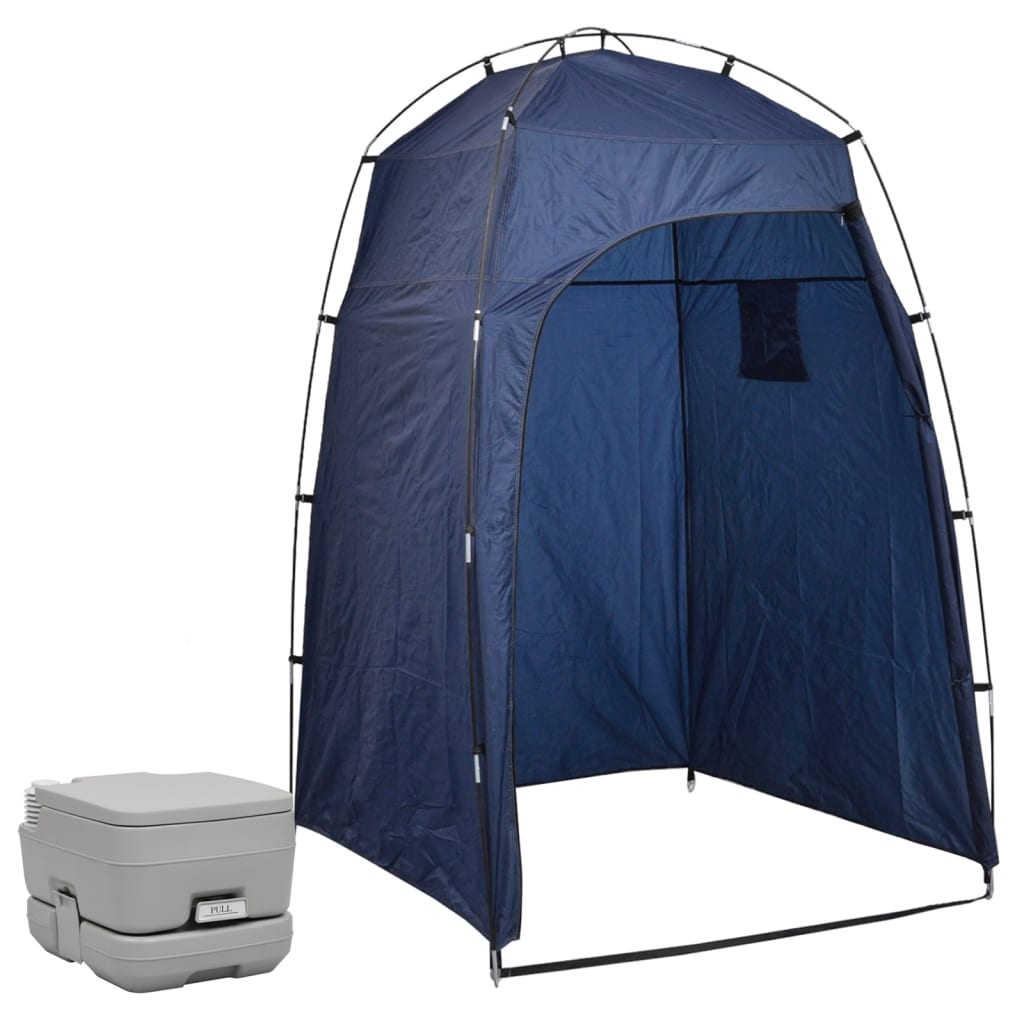 Tragbare Campingtoilette mit Zelt 10+10 L